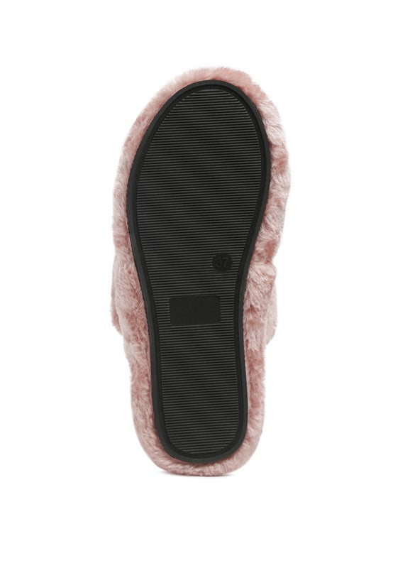 Smoothie Faux Fur Platform Slipper Sandals - Xtreme Shopper