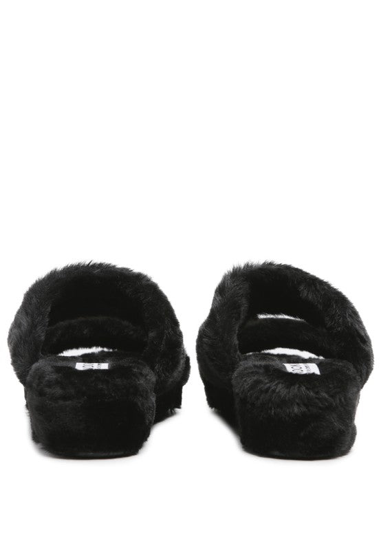 Smoothie Faux Fur Platform Slipper Sandals - Xtreme Shopper