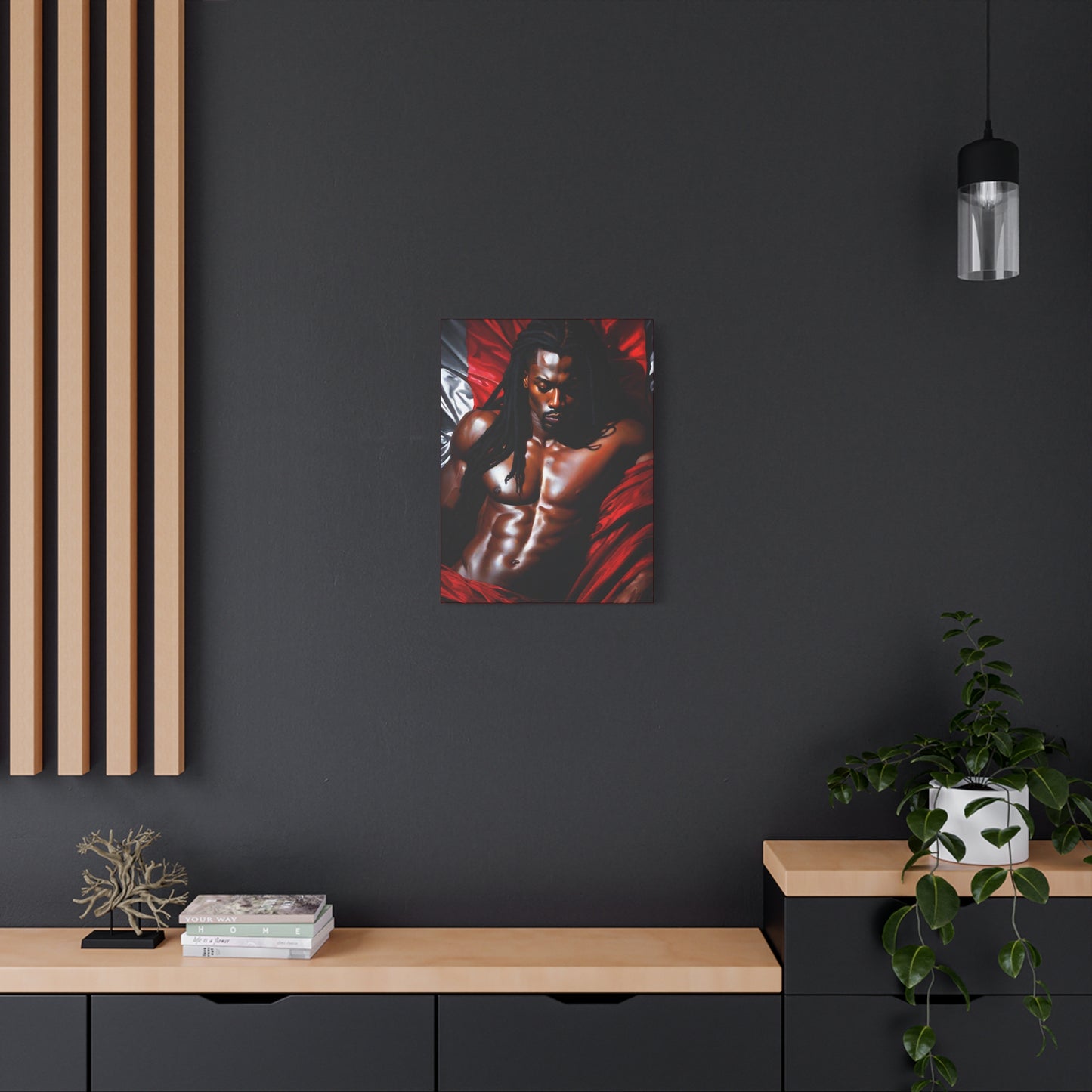 Him Afrocentric Black Artwork Canvas Wall Print