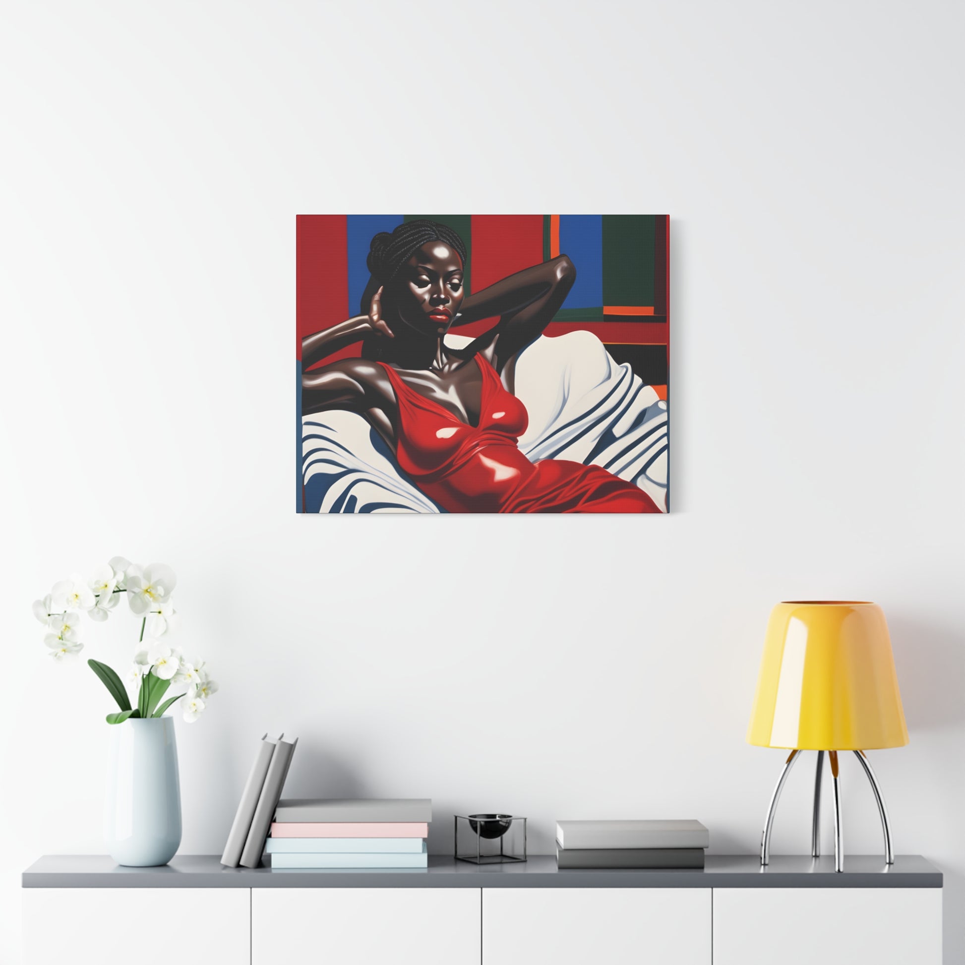 I'll Think About It Afrocentric Black Woman Abstract Art Canvas Wall Print - Xtreme Shopper