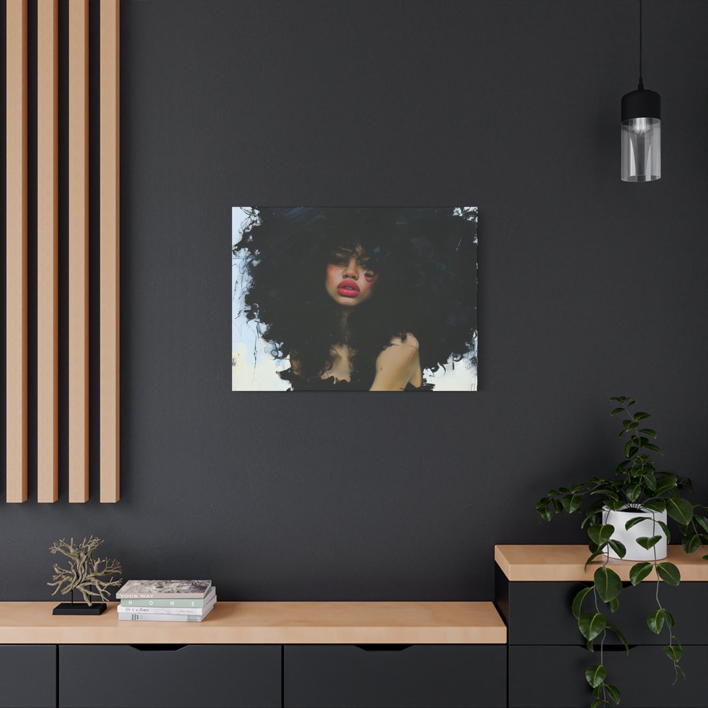 Mary Afrocentric Black Woman Art Canvas Wall Print