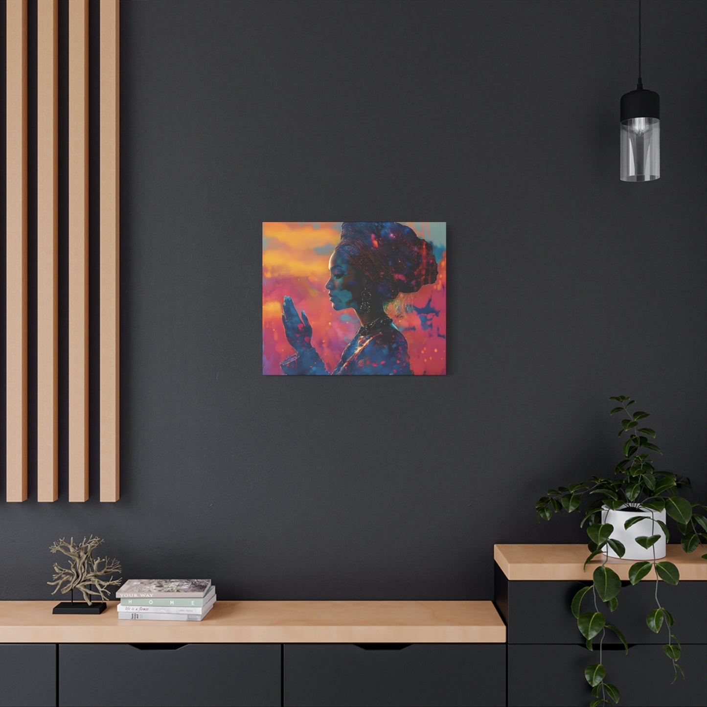 Manifest It Afrocentric Black Woman Art Canvas Wall Print - Xtreme Shopper