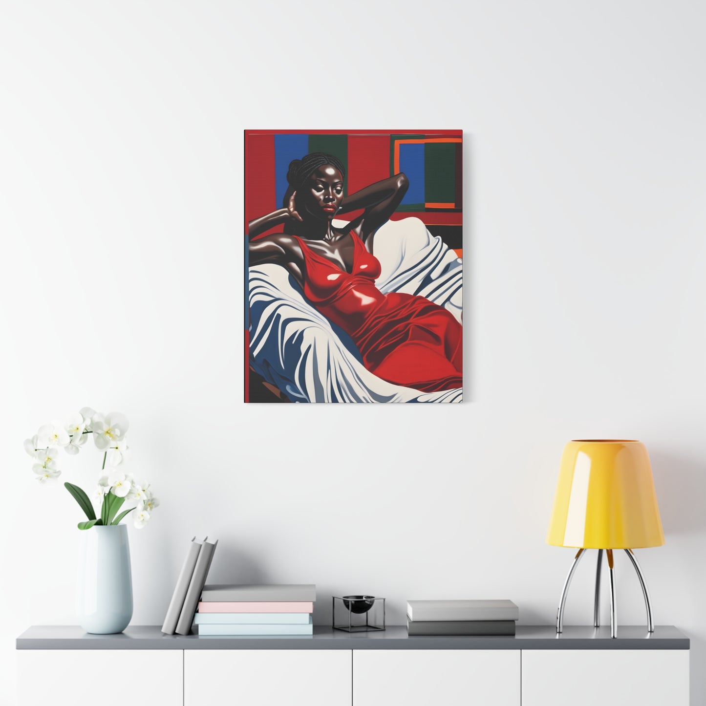 I'll Think About It Afrocentric Black Woman Abstract Art Canvas Wall Print - Xtreme Shopper