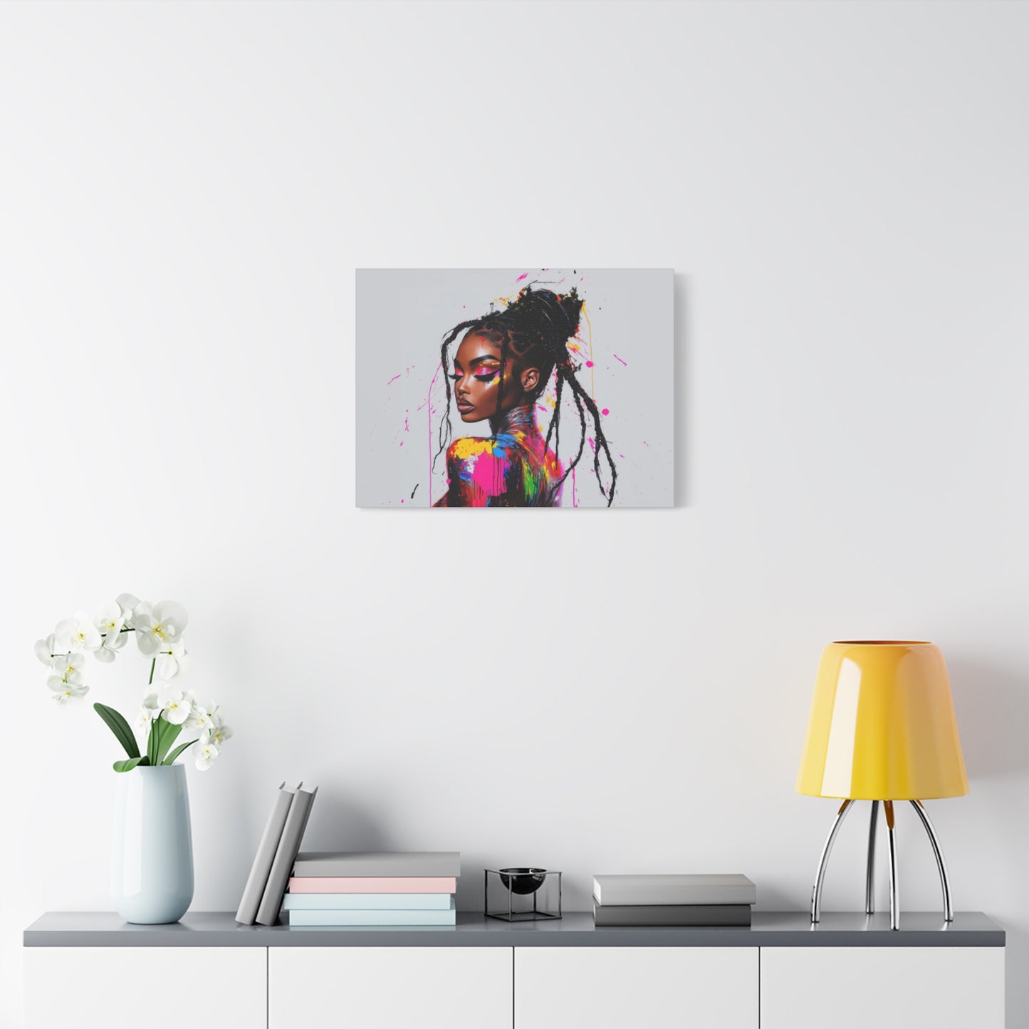Confidence Afrocentric Black Woman Inspirational Spiritual Art Canvas Wall Print