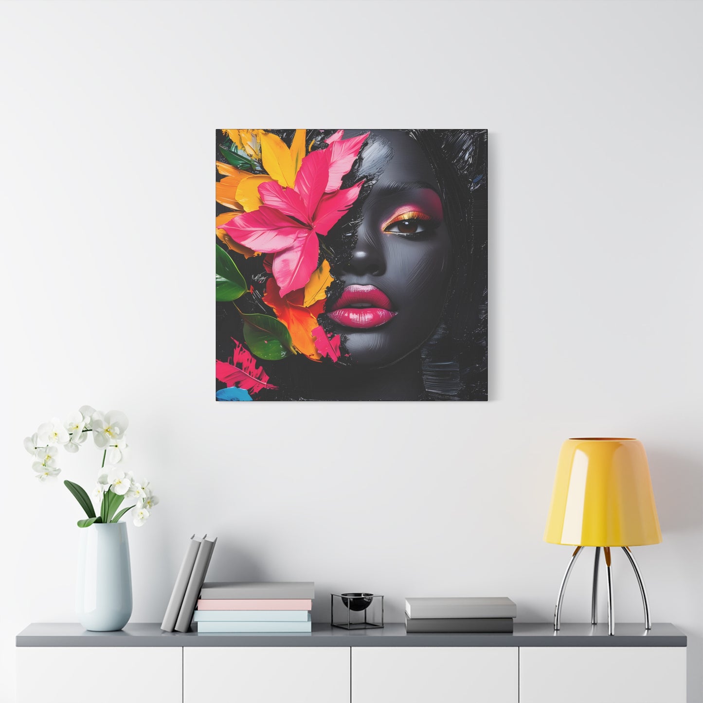 Everything is Beautiful Afrocentric Black Woman Art Canvas Wall Print
