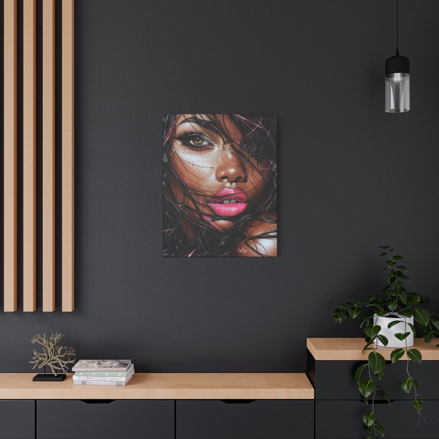 I'm Parched Afrocentric Black Woman Art Canvas Wall Print