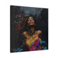 Euphoria Afrocentric Black Woman Abstract Art Canvas Wall Print