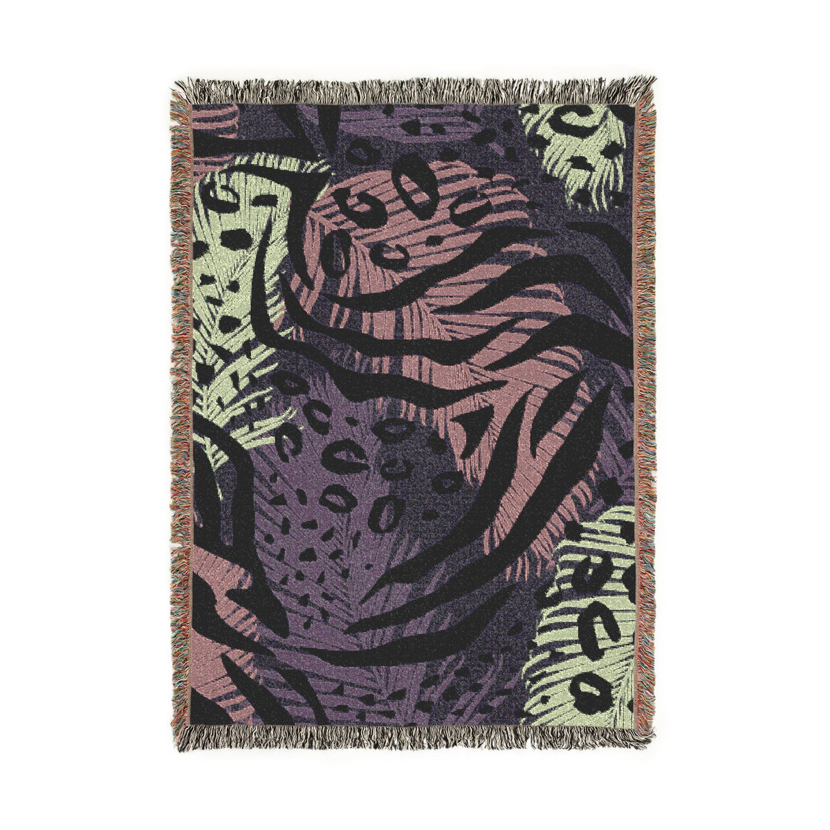 Neon Jungle Woven Throw Blanket