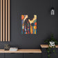 At Peace In Abstract Afrocentric Black Woman Abstract Art Canvas Wall Print - Xtreme Shopper