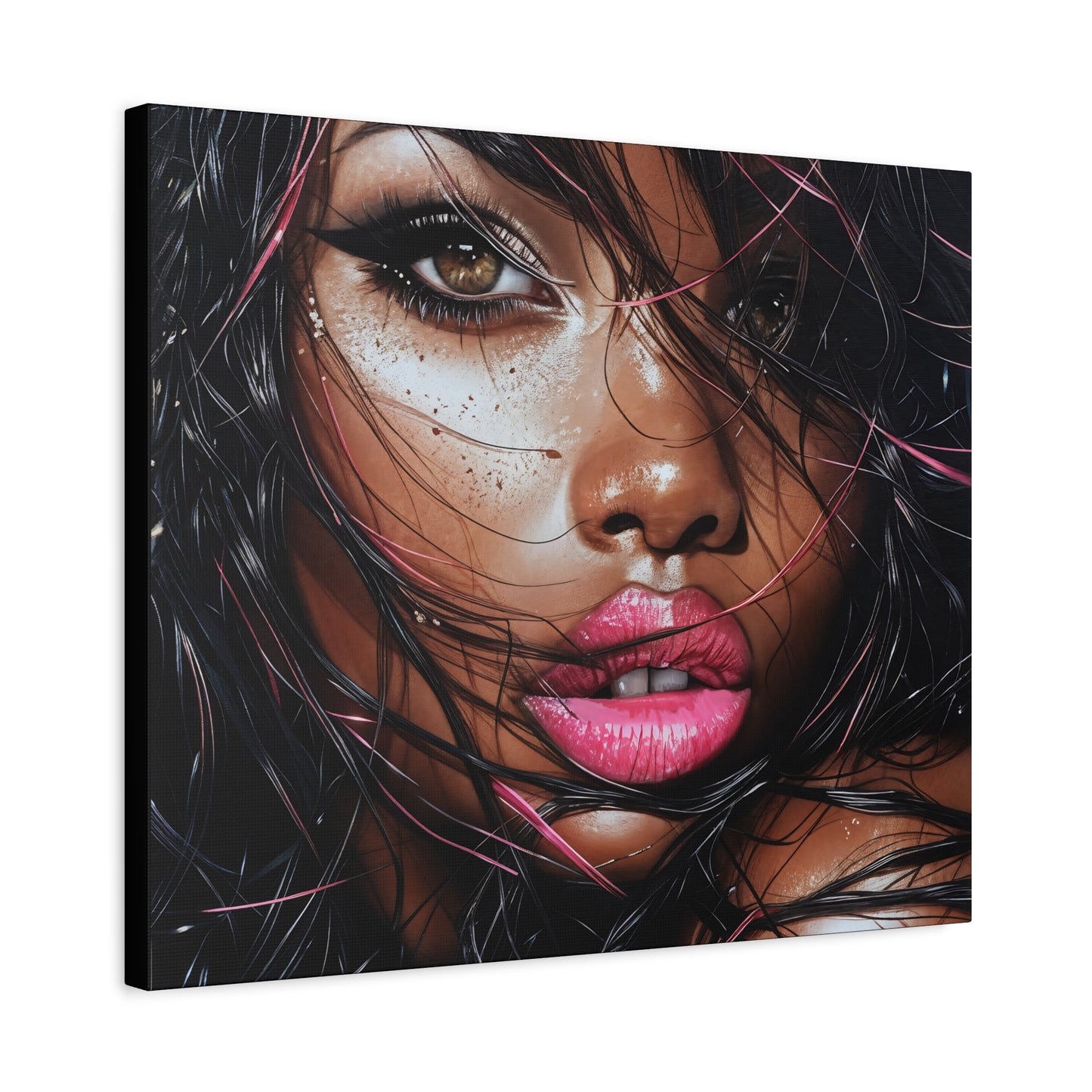I'm Parched Afrocentric Black Woman Art Canvas Wall Print