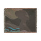 The Rising Sun Afrocentric Black Woman Abstract Art Woven Throw Blanket