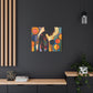 At Peace In Abstract Afrocentric Black Woman Abstract Art Canvas Wall Print - Xtreme Shopper