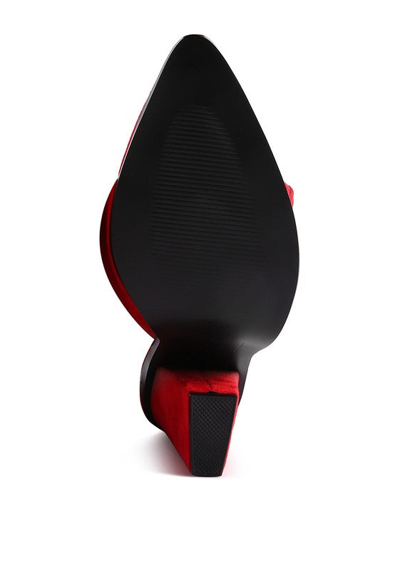 Mama Fav Lace Up High Block Heeled Mules - Xtreme Shopper