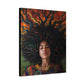 Rooted In My Mind Afrocentric Black Woman Inspirational Spiritual Art Canvas Wall Print - Xtreme Shopper