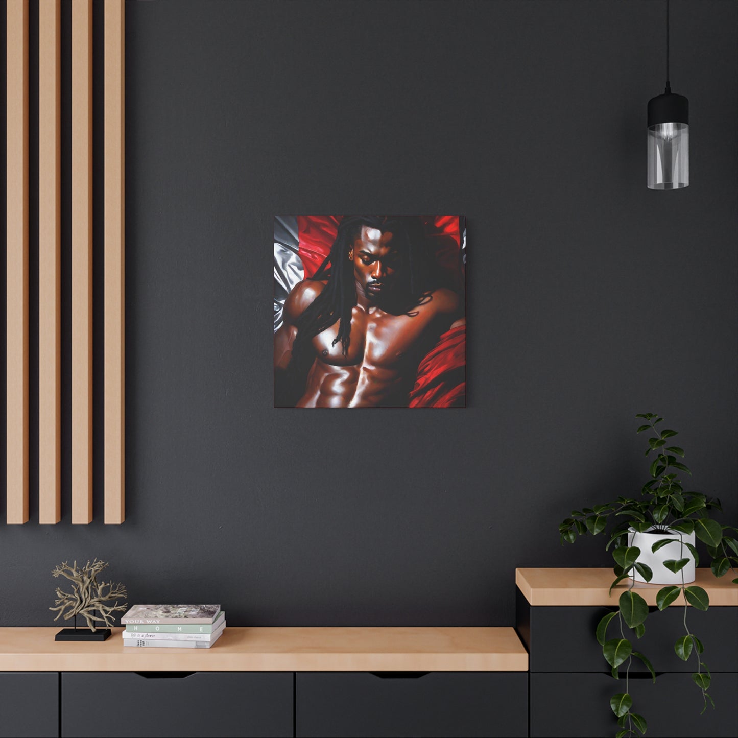Him Afrocentric Black Artwork Canvas Wall Print