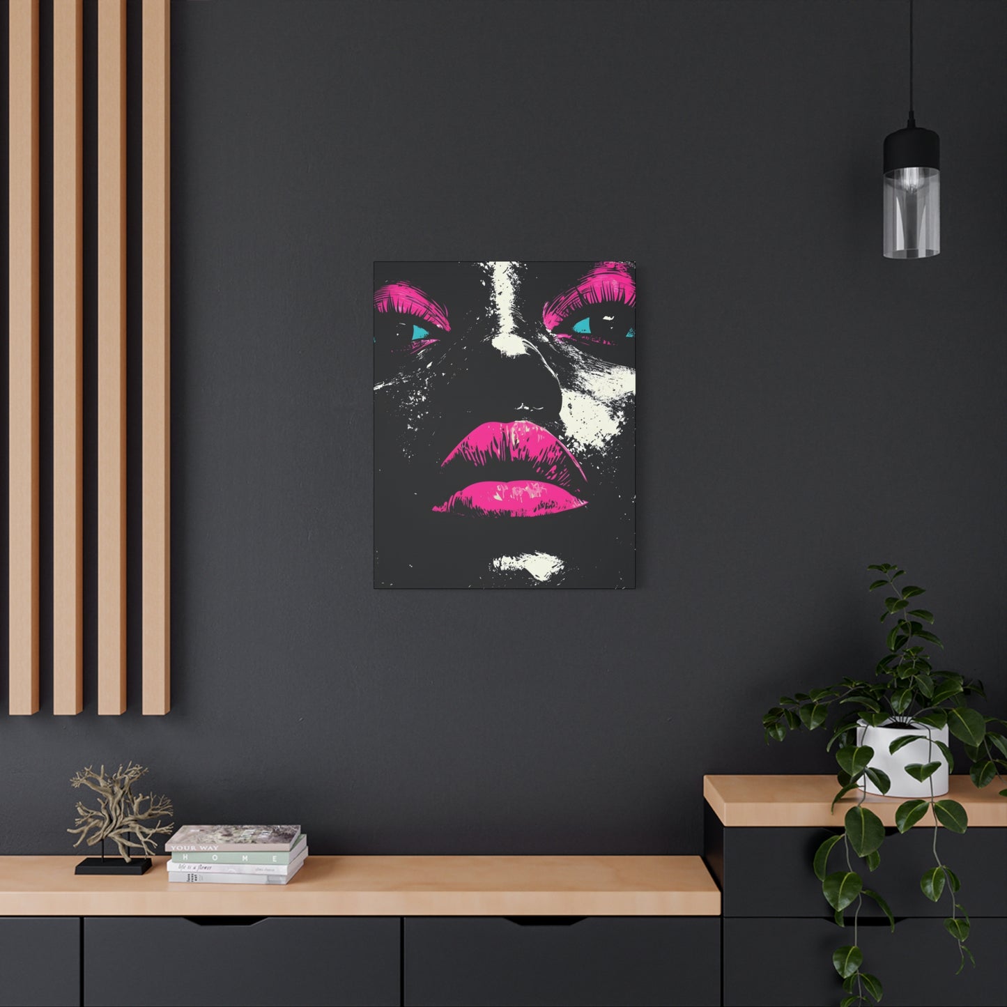Anticipation Black Woman Art Canvas Wall Print