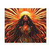 Sunkissed Afrocentric Black Woman Abstract Art Canvas Wall Print