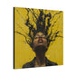 Hype Afrocentric Black Woman Art Canvas Wall Print