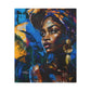 Vacation Vibes Afrocentric Black Woman Abstract Art Canvas Wall Print
