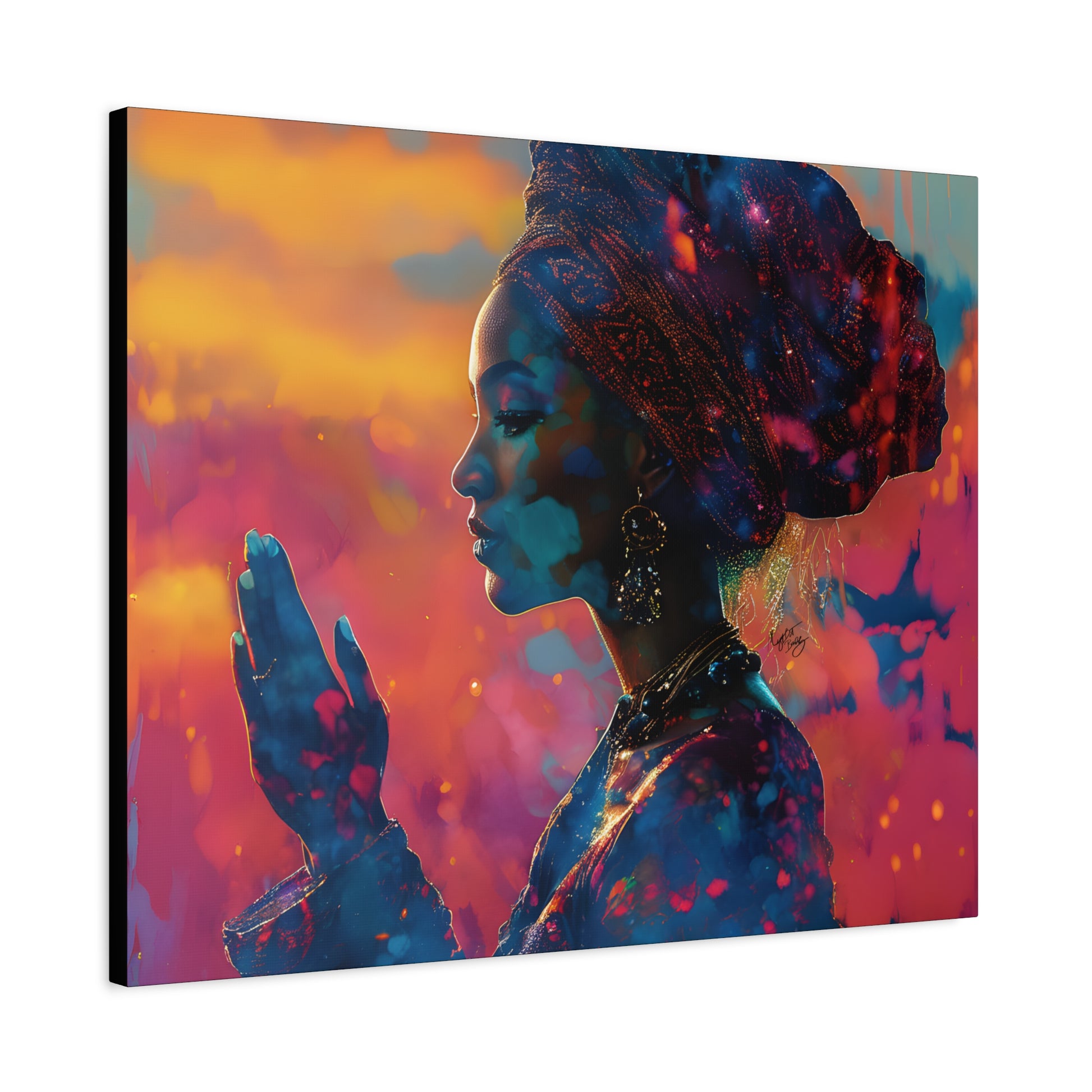 Manifest It Afrocentric Black Woman Art Canvas Wall Print - Xtreme Shopper