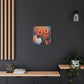 Flowery Thoughts Black Woman Art Canvas Wall Print