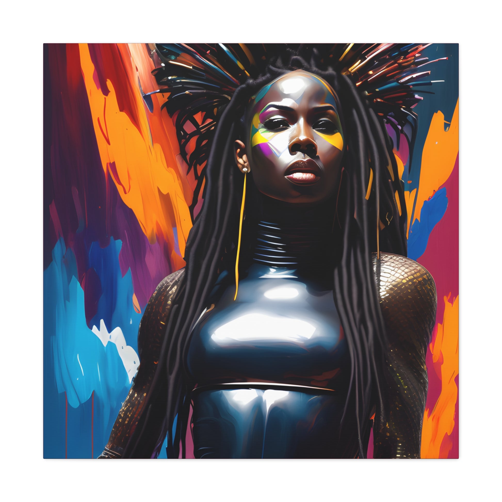 You Can't Take My Crown Abstract Black Woman Artwork Canvas Wall Print - Xtreme Shopper