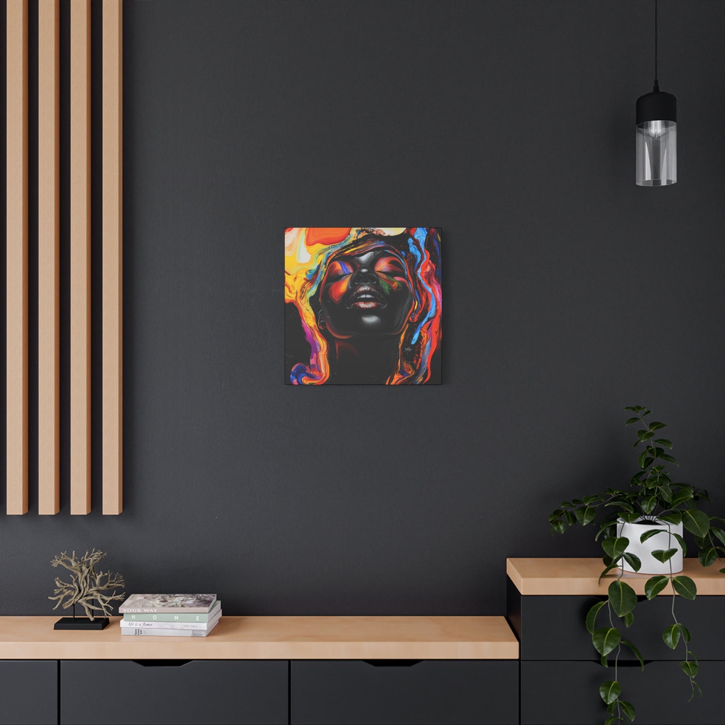 Yes Afrocentric Black Woman Art Canvas Wall Print