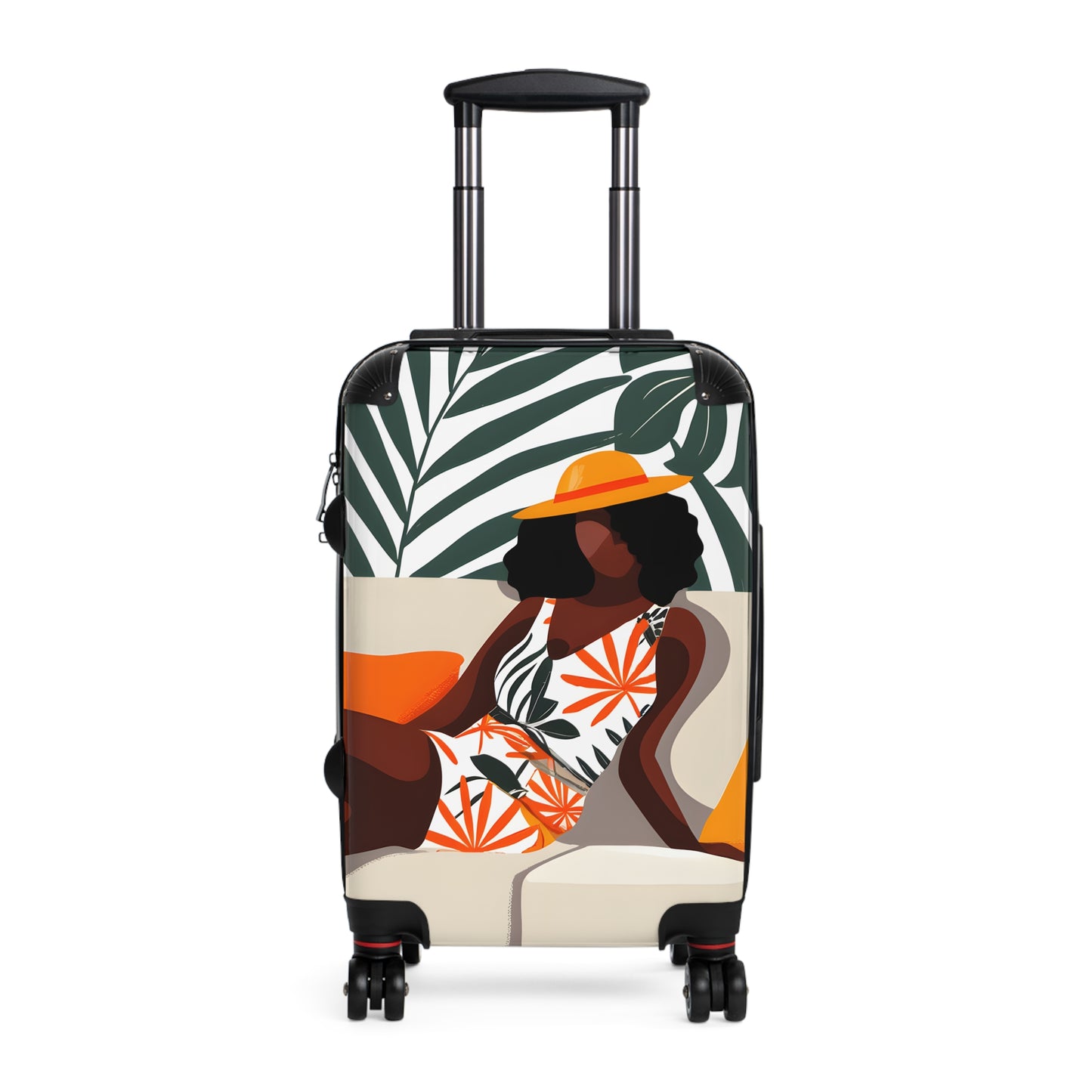Relaxing In Abstract Black Art Hardshell Hardside Lockable Spinner Suitcase Luggage