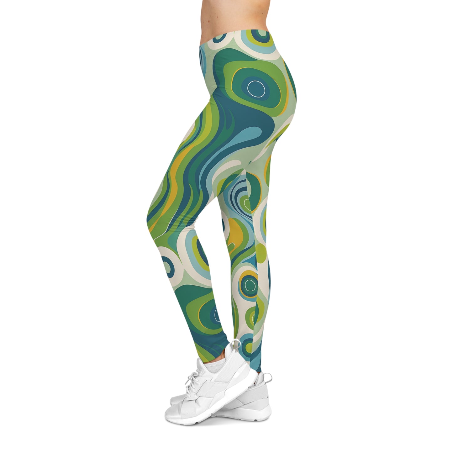 Psychedelic Swirl Printed Yoga Pants Leggings