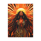 Sunkissed Afrocentric Black Woman Abstract Art Canvas Wall Print