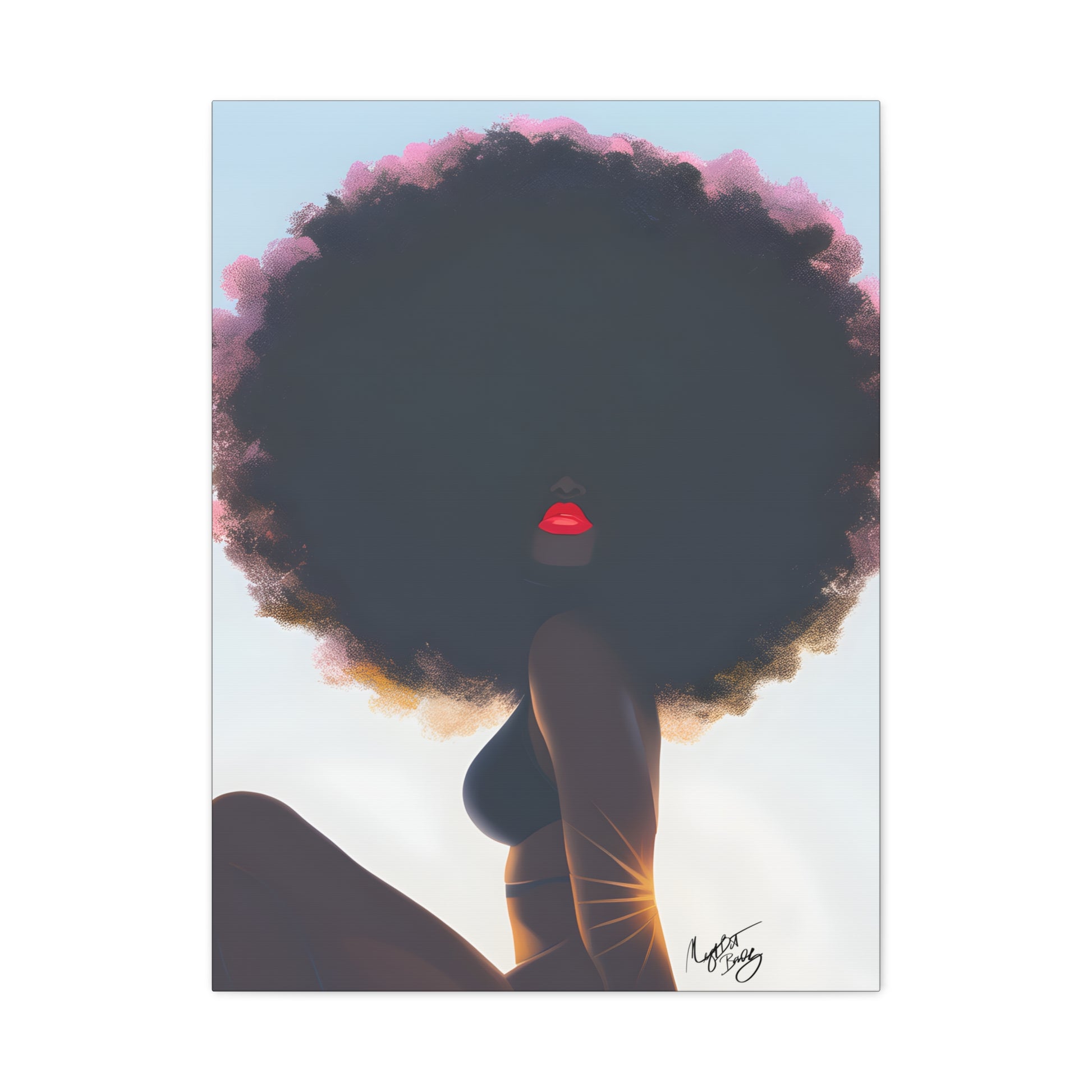 I Am That Chick Afrocentric Black Woman Abstract Fantasy Art Canvas Wall Print - Xtreme Shopper