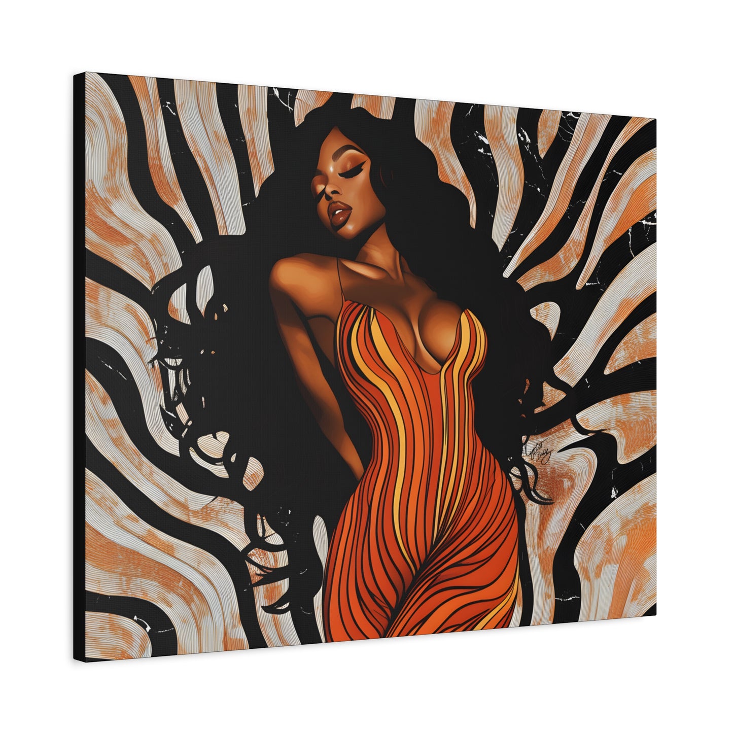 The Rhythm Is In Me Afrocentric Black Woman Art Canvas Wall Print - Xtreme Shopper