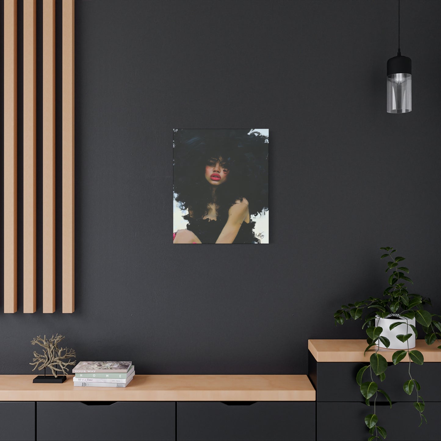 Mary Afrocentric Black Woman Art Canvas Wall Print