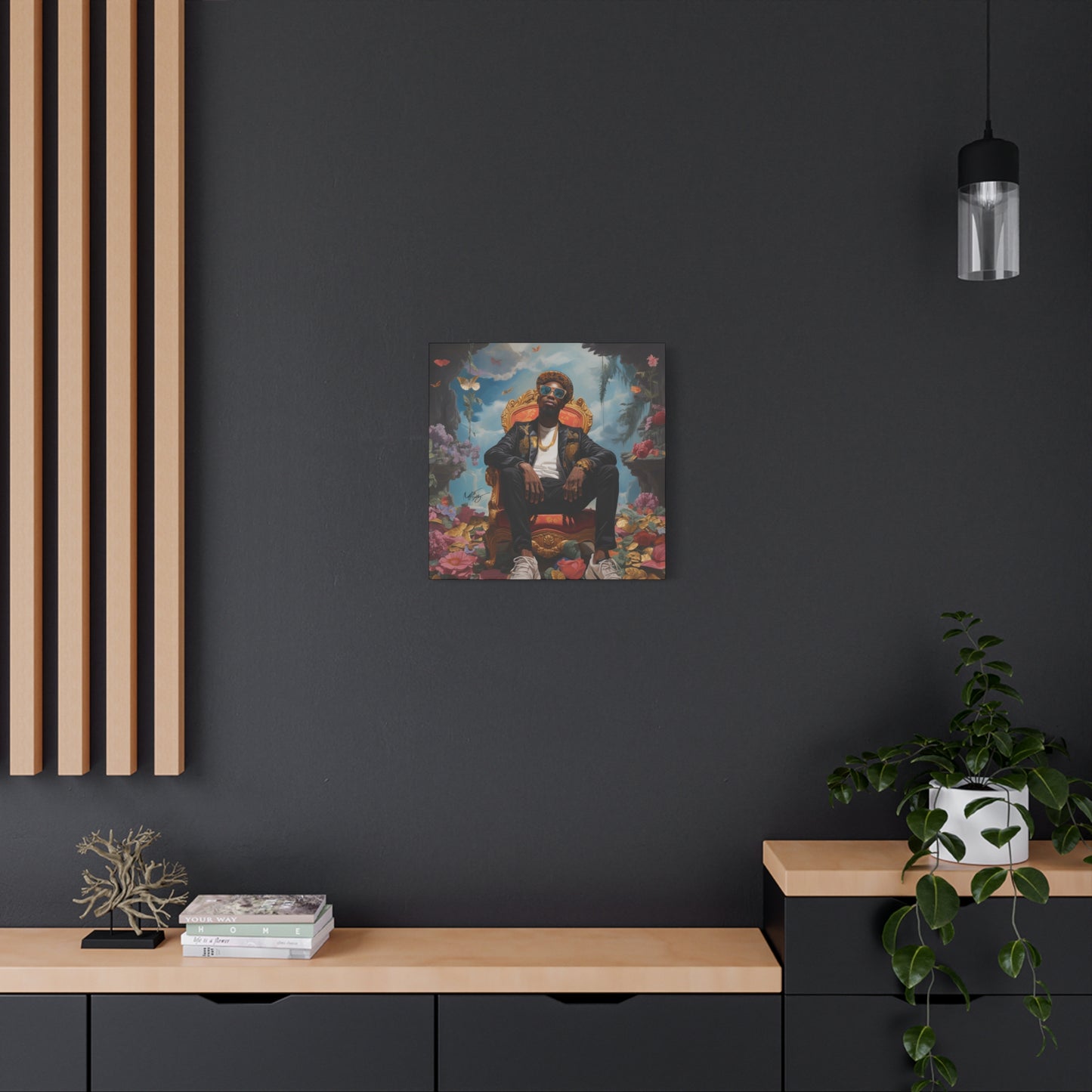 SurrealFlyism Afrocentric Black Man Art Canvas Wall Print