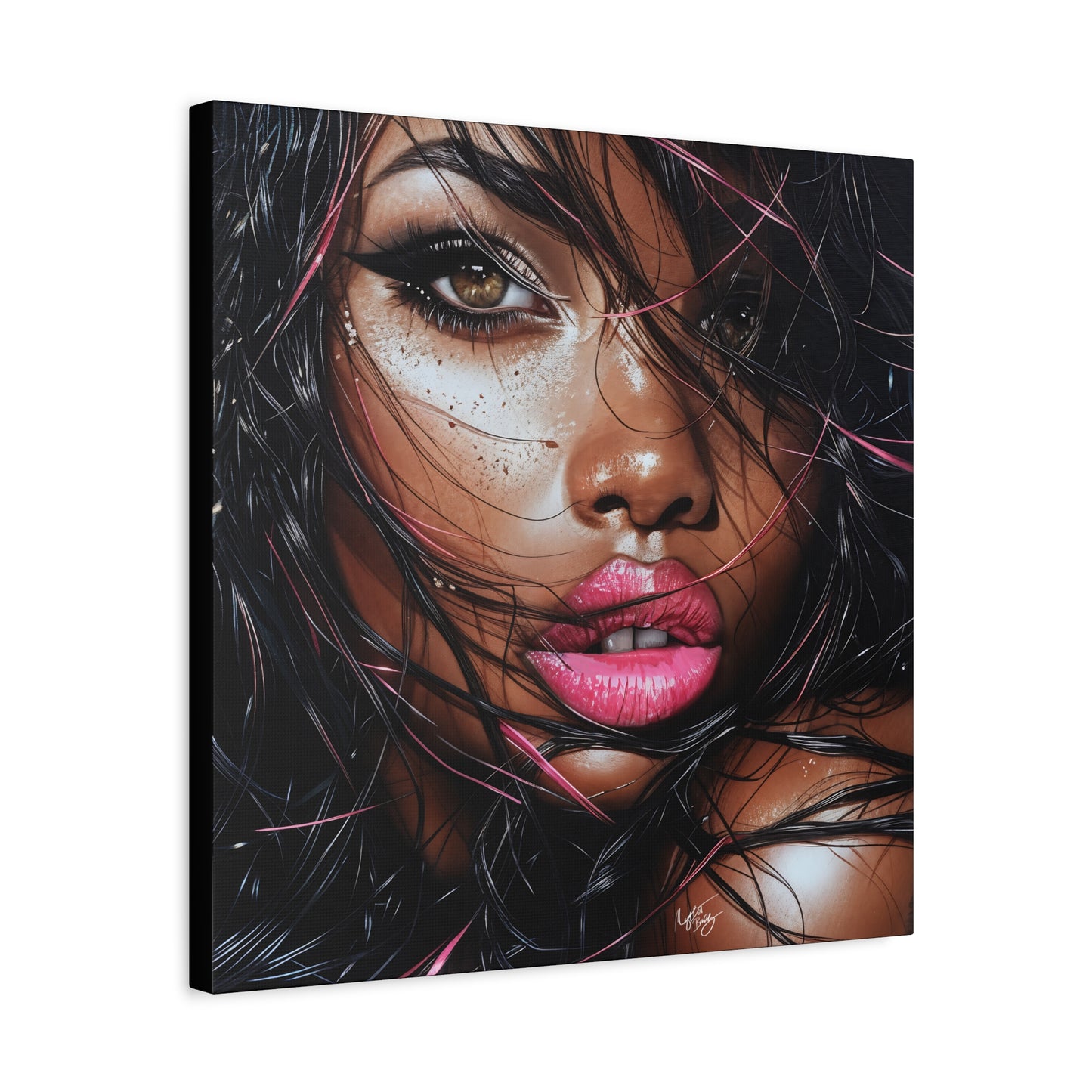 I'm Parched Afrocentric Black Woman Art Canvas Wall Print