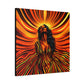 Autumn Rises Black Woman Art Canvas Wall Print
