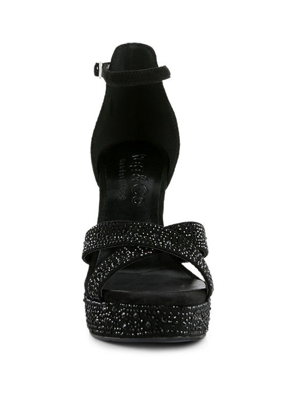 REGALIA Diamante Studded High Heel Dress Sandals - Xtreme Shopper