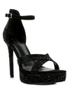 REGALIA Diamante Studded High Heel Dress Sandals - Xtreme Shopper