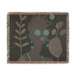 Abstract Chillin' Afrocentric Black Woman Abstract Art Woven Throw Blanket
