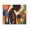 At Peace In Abstract Afrocentric Black Woman Abstract Art Canvas Wall Print - Xtreme Shopper