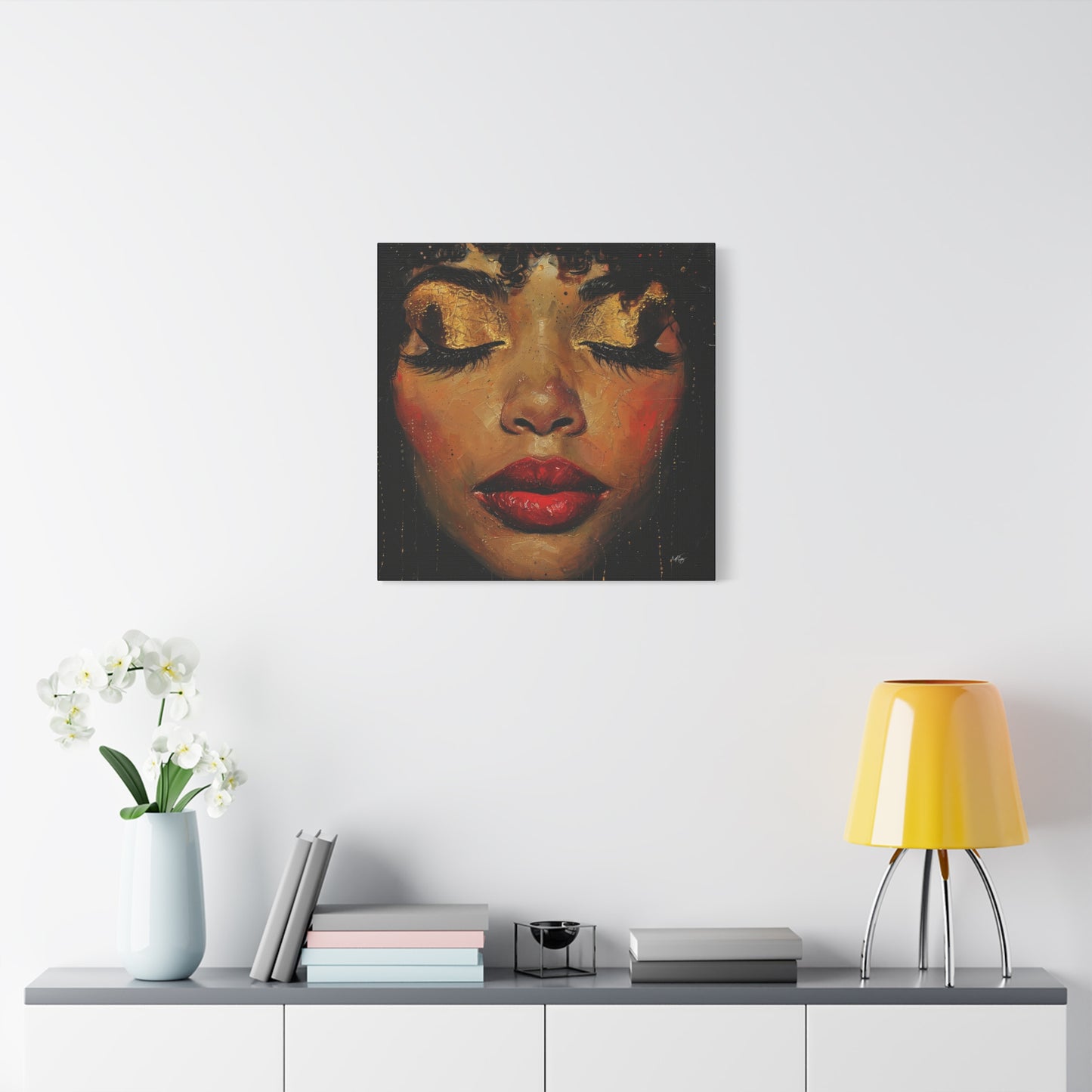 Just Meditate On It Black Woman Art Canvas Wall Print