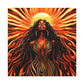 Sunkissed Afrocentric Black Woman Abstract Art Canvas Wall Print