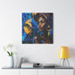 Vacation Vibes Afrocentric Black Woman Abstract Art Canvas Wall Print