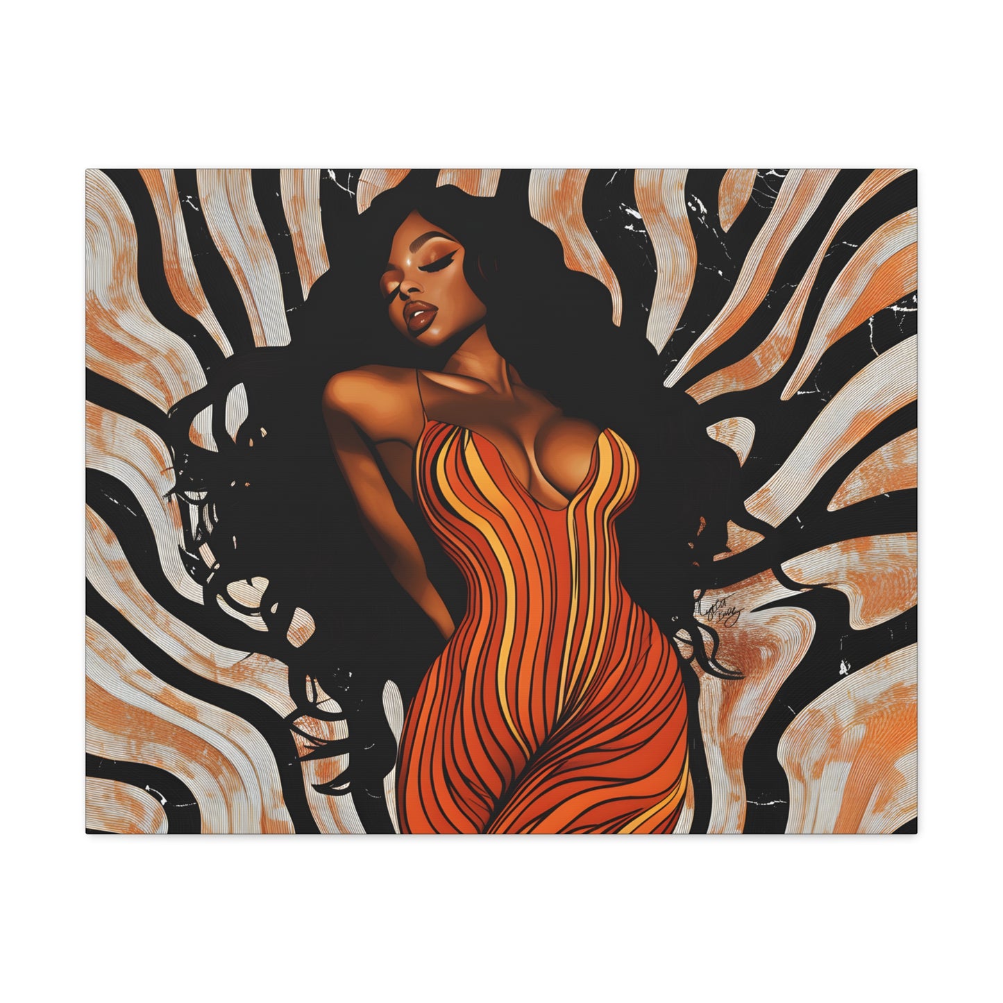 The Rhythm Is In Me Afrocentric Black Woman Art Canvas Wall Print - Xtreme Shopper