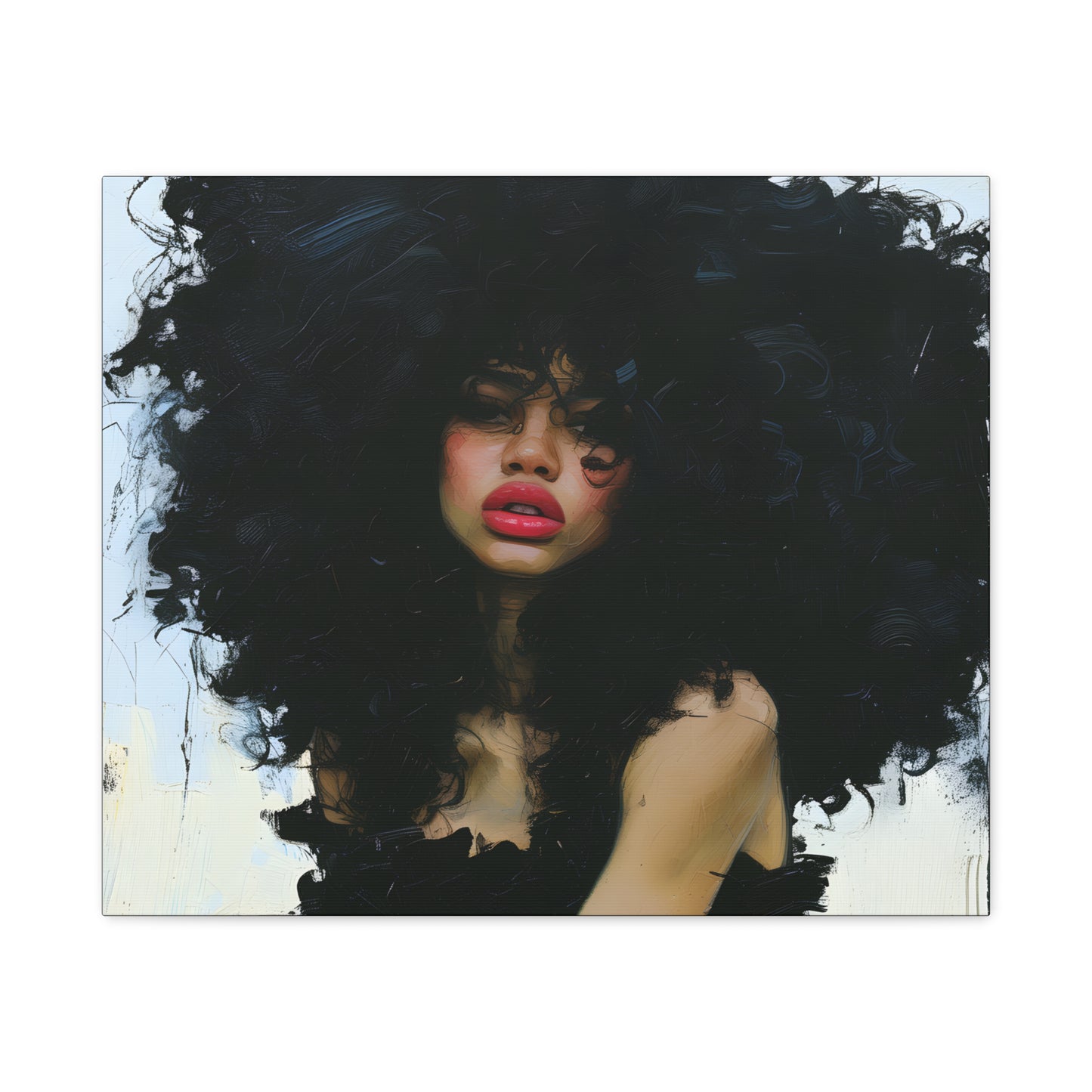 Mary Afrocentric Black Woman Art Canvas Wall Print