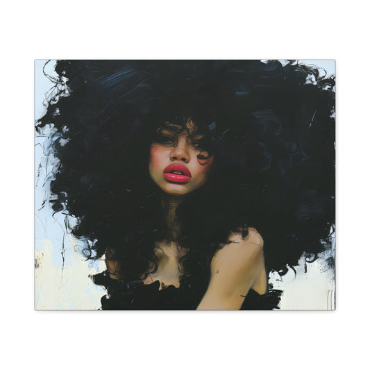 Mary Afrocentric Black Woman Art Canvas Wall Print