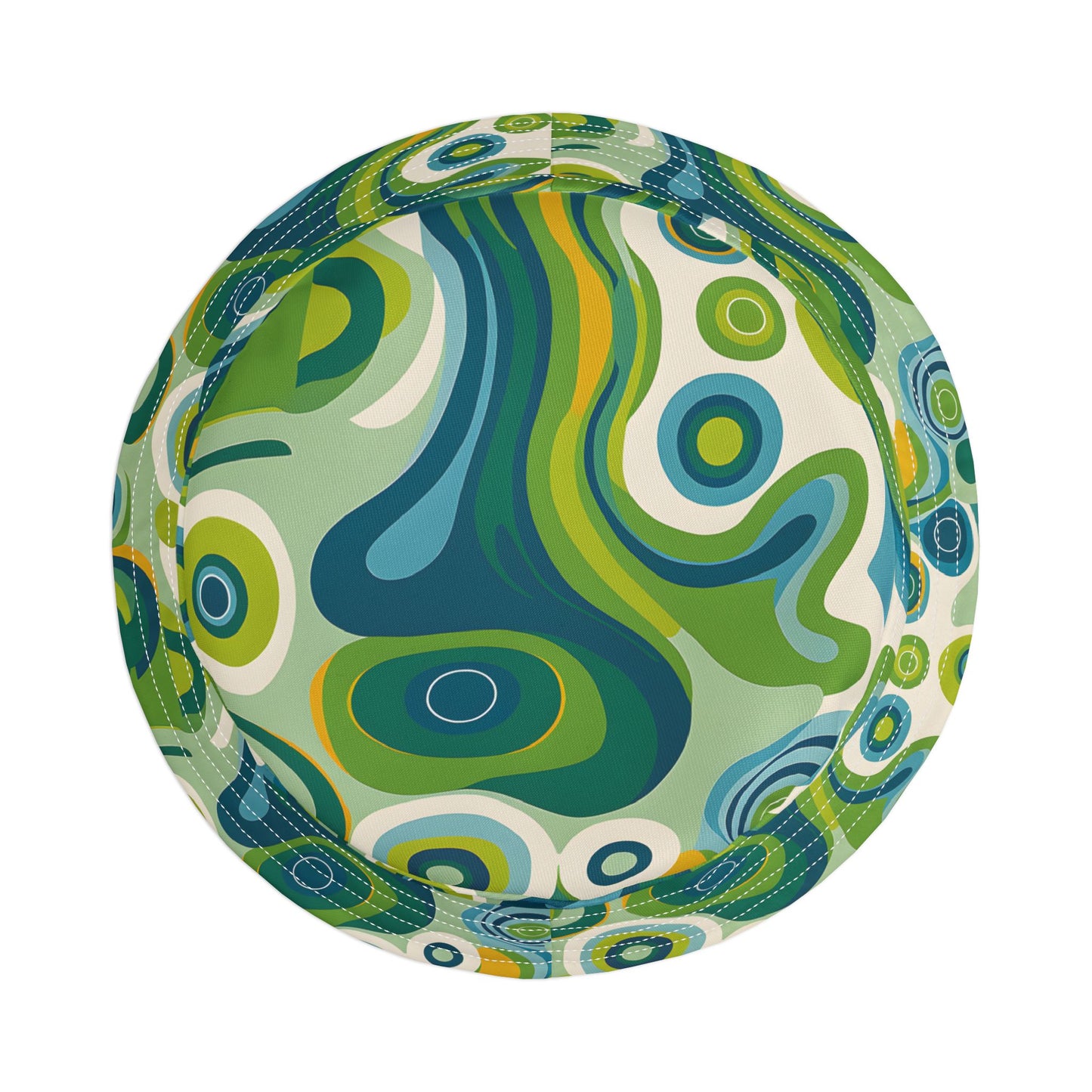 Psychedelic Swirl Festival Print Unisex Bucket Beach Hat