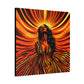 Autumn Rises Black Woman Art Canvas Wall Print