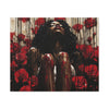 Like A Rose Black Woman Art Canvas Wall Print