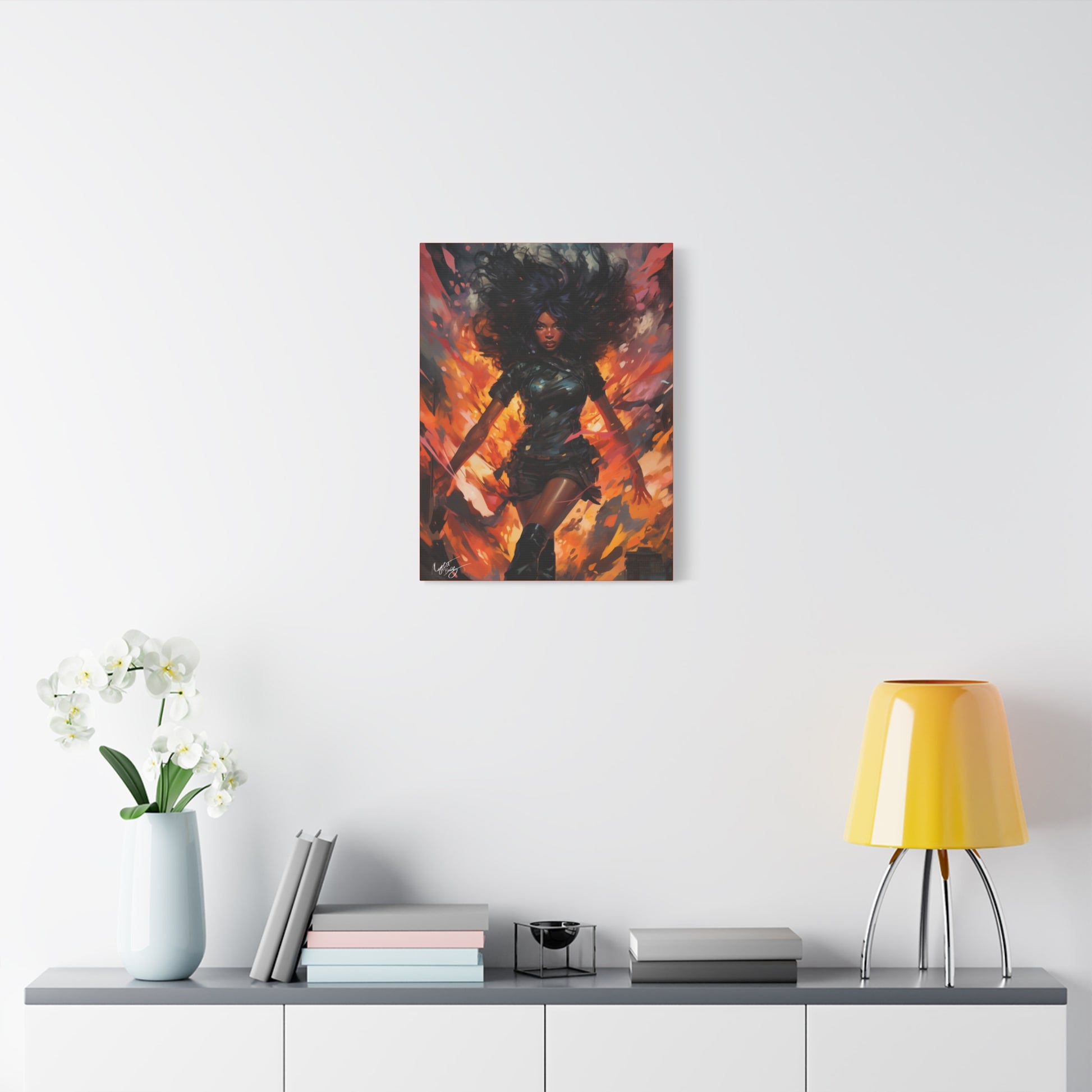 You Gonna Learn Today Gamer Fantasy Abstract Black Woman Artwork Canvas Wall Print - Xtreme Shopper